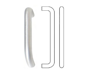 Hiawatha 523B-US32D 3/4" Diameter Satin Stainless Steel  5 1/2" CTC Solid Pull