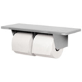 Bradley 5263 Double Roll Toilet Tissue Dispenser With Shelf - Satin Stainless Steel