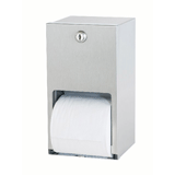 Bradley 5402 Surface Mounted Dual Roll Toilet Tissue Dispenser - Satin Stainless Steel