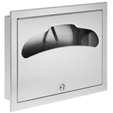 Bradley 584 Standard Series Recess Mounted Seat Cover Dispenser - Satin Stainless Steel