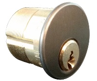 Kaba Ilco 7185UE1-46-KA2 Mortise Cylinder with Lori 80 Keyway - Duracolor Brown Aluminum