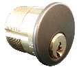 Kaba Ilco 7185UE1-46-KA2 Mortise Cylinder with Lori 80 Keyway - Duracolor Brown Aluminum