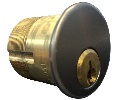 Kaba Ilco 7205KS1-46-KA2 Mortise Cylinder with Kwikset 1176 Keyway - Duracolor Brown Aluminum