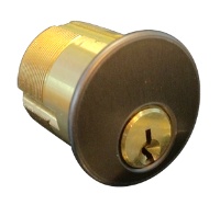 Kaba Ilco 7205SC1-46-KA 42642 Mortise Cylinder with Schlage C Keyway - Duracolor Brown Aluminum