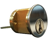 Kaba Ilco 7015CC8-10-KA2 5 Pin Rim Cylinder with Corbin 77 Keyway - Satin Bronze