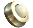 Rockwood 430-619 Satin Nickel Plated Clear Coated Brass Convex Solid Cast Wall Stop