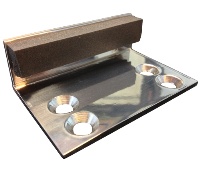 Rockwood 489-618 Polished Nickel Plated Clear Coated Brass Door Stop