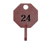 HPC-NPT-221240 Octagon Numbered Permanent Tags (221-240)
