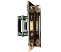 Rockwood 593-625 Roller Latch with Angle Stop - Polished Chrome Plated Brass