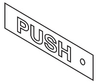 Dor-O-Matic 4270107323 1490 Lhr/1590 Rhr Push Label