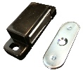 JVJ 91715 Black Finish Magnetic Catch W/ Strike and Screws, Composition Plastic/Steel