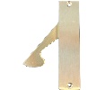 Rockwood RM760 606 Concealed Edge Pull - Satin Clear Coated Brass