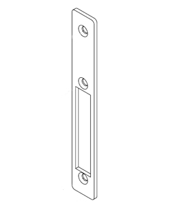 Adams Rite 24-0384-410 628 Faceplate W/Screws (MS1850S, MS1950) 1" X 6-7/8", Radius W/Weatherseal, Aluminum Finish