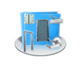6 Panel Hollow Metal Door and Metal Frame Unit