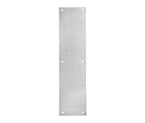 Rockwood 70C-628 4"x16"x0.05" Cl. Anod. Aluminum Push Plate - Square Corners - Screw Mount