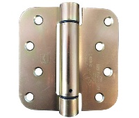 Hager 1752 4x4in 2D - Brass Tone Dichromate - 04680 Single Acting Spring Hinge-Full Mortise-Residential Weight-Steel Base