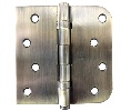 Hager BB1817 - ABA/US5 Antique Brass - 70534 4x4in Square by 5/8in Radius Hinge-Full Mortise-Residential Weight-Ball Bearing-Steel Base Standard Removable Pin