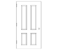 HMF Express 4-Panel Embossed Door