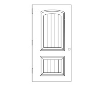 HMF Express 2-Panel Arch-Top Plank Door Special Order