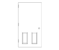 HMF Express 2-Panel Top Blank Door Special Order