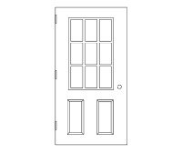 HMF Express 2-Panel with 9-Light Door Special Order