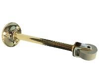 Don-Jo 1487 605 6" Roller Bumper - Bright Brass Finish