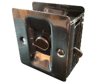 Hager 330L - US26 - Bright Chrome Privacy Pocket Door Latch