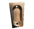 Hager 2640 - US10A Antique Bronze Oblong Flush Pull
