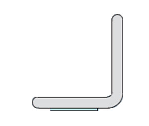 Zero 8131PSA 80" PVC Corner Protector - 1/2" Wide x 1/2" Height - One Side Self-adhesive