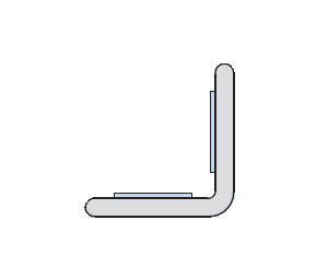 Zero 8132PSA 24" PVC Corner Protector - 1/2" Wide x 1/2" Height - Two sides Self-adhesive