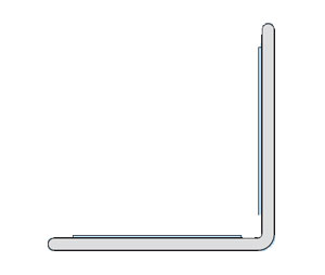 Zero 8133PSA 44" PVC Corner Protector - 1.125" Wide x 1.125" Height - Two sides Self-adhesive