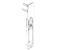 Adams Rite 41-0942-11-130-IB Interior Escutcheon Operator (He 0066) - 4190 1-11/16" - 2" Door Satin Aluminum