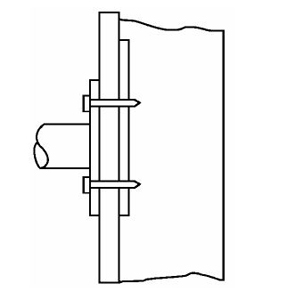 Bradley 899-014 Concealed or Exposed Metal Stud Wall Mounting Kit