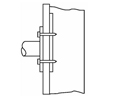 Bradley 899-014 Concealed or Exposed Metal Stud Wall Mounting Kit
