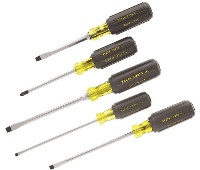 Klein 85075 5-Piece Cushion-Grip Screwdriver Set