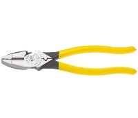 Klein D213-9NE-CR 9'' (229 mm) High-Leverage Side-Cutting Pliers - Connector Crimping
