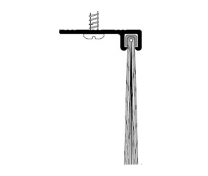 Pemko 90137CNB 24" Clear Anodized Nylon Brush Door Sweep