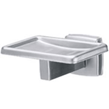 Bradley 9014 Surface Mounted Soap Dish with Drain Holes - Satin Stainless Steel