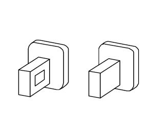 Bradley 9066-P00000 Post Sets for Towel Bars- 9066