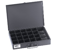 Klein 54440 Mid-Size 21-Compartment Storage Box with Tool Compartment