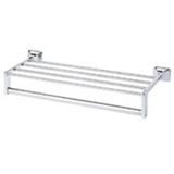 Bradley 9301 24" Surface Mounted Towel Shelf with Towel Bar and Support Braces - Polished Chrome