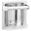 Bradley 9362 Recessed Soap Dish With Towel Bar - Bright Polished Stainless Steel