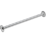 Bradley 9531 72" Shower Rod - 1-1/4" Diameter 18 Gauge Satin Stainless Steel