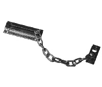 Belwith 1860 Solid Brass Door Fastener, Steel Chain