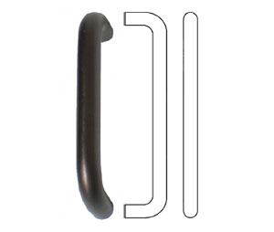 Hiawatha 536BX536B-US32D Straight Solid Door Pull Set - Satin