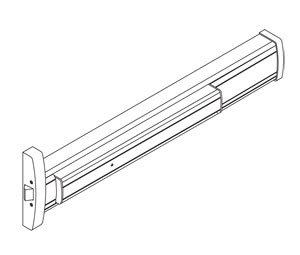 Kawneer 133580-40 Rim Exit Device - 3 Door - Dark Bronze Finish