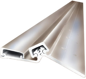 ABH A530HDC120 Half Surface 120" Clear Aluminum Continuous Hinge