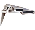 ABH A213HDB079 Half Surface 79" Black Continuous Hinge