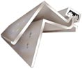 ABH A410LLC095 Full Concealed Lead Lined 95" Aluminum Swing Clear Continuous Hinge