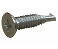 ABH GH1224FHSDS-500-CL Phillips Flat Head Thread-Forming Tek Machine Standard Screw - 12-24 x 7/8" - Clear - (Package of 500)